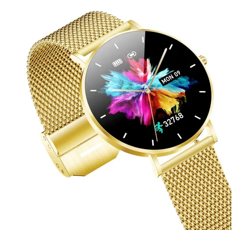 Women's smartwatch Alexa Lux Gold + pink strap