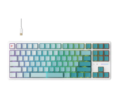 Havit KB901L - gaming keyboard (white and green)