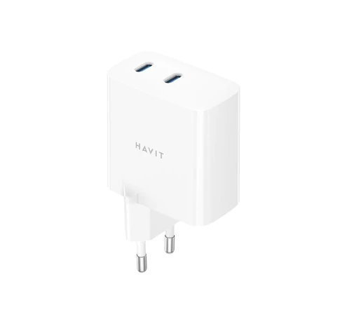 Havit UC45 EU - GaN 45 W dual-port travel charger, black