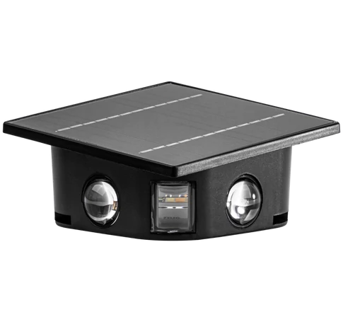 Napelemes kerti falilámpa  0,4W, 3000K, 36 lm, 3,7V/1300mAh Li, IP44