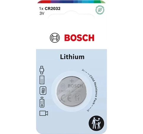 Bosch CR2032B100 GOMBELEM LÍTIUM 3.0V 1-BLISZTER