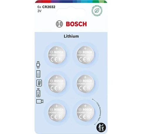 Bosch CR2032B600 GOMBELEM LÍTIUM 3.0V 6-BLISZTER
