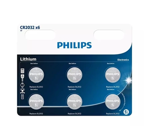 Philips CR2032P601B GOMBELEM LÍTIUM 3.0V 6-BLISZTER (20.0 x 3.2)