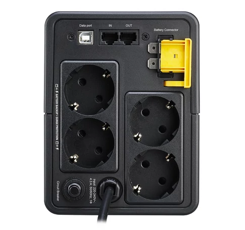 APC Back-UPS, 950VA, Tower, 230V, 4x CEE 7/7 Schuko outlets, AVR