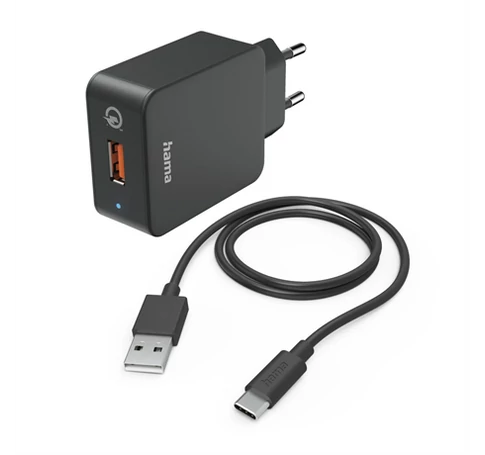 Hama 00201625 HÁLÓZATI TÖLTŐ SZETT "QC 3.0" USB -TYPE-C KÁBELLEL (19,5W)