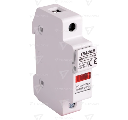 Szakaszolókapcsoló-biztosító hengeres bizt.hoz, PV  30 A, 10×38, Un=1000 VDC, DC-20B, IP20