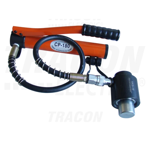Hidraulikus kivágó szerszám+hordtáska+7 db kivágó bélyeg  150kN, 6200g, (D=21,8/27,6/34,1/42,7/48,7/60,5mm; 32x32mm)