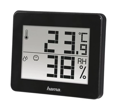 Hama 00186361 HŐ ÉS PÁRATARTALOM MÉRŐ "TH-130", FEKETE