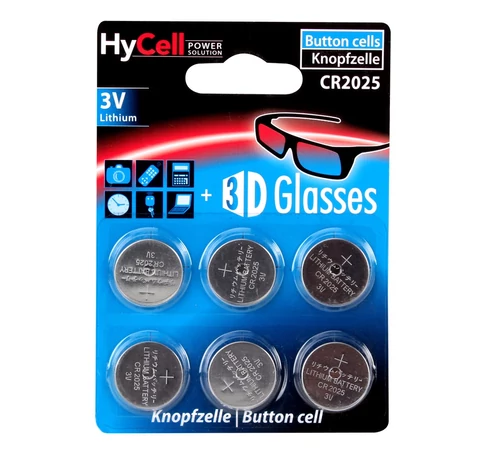 Hycell CR2025 3V lítium gombelem 6db/csomag