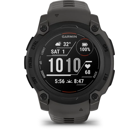 Instinct E, 40mm. Black, grey strap