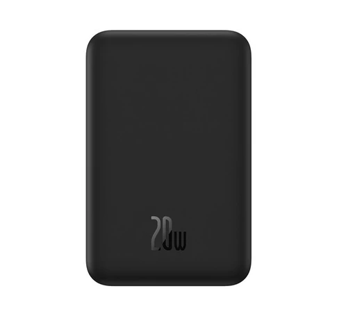 Baseus Magnetic Mini Powerbank Vezeték Nélküli Töltés 20000 mAh 20 W Fekete