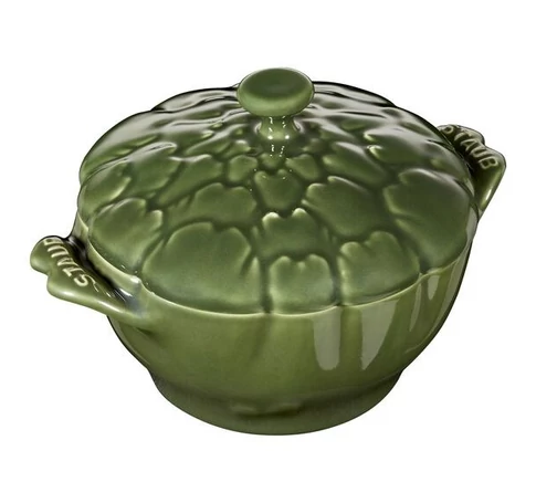 Mini Cocotte Ceramic Round Artichoke Staub - Green, 470 ml