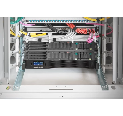 Online Rack UPS 19" LCD 1000VA/1000W 2x12V/9Ah 8xC13 1xC14 USB RS232 RJ45 D325mm
