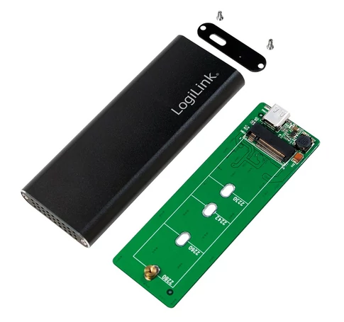 LogiLink UA0314 storage drive enclosure SSD enclosure Black M.2