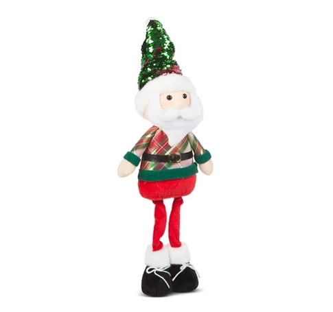 Family Christmas 58759A KARÁCSONYI TEXTIL MIKULÁS FIGURA TELESZKÓPOS LÁBBAL
