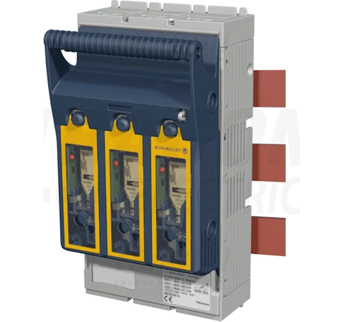 Vízsz Szak kapcs-bizt 60mm sín3P, szorítókapocs előre emelt  AC 690V, DC 440V, 160A, 3P, 00