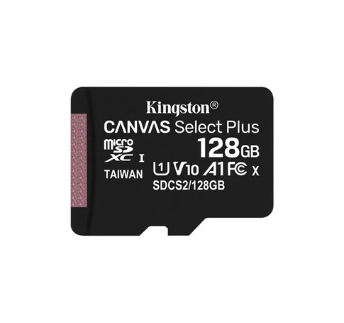 KINGSTON Memóriakártya MicroSDXC 128GB Canvas Select Plus 100R A1 C10 Adapter nélkül