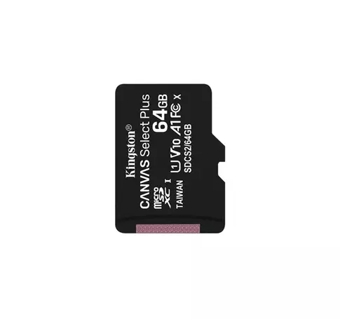 KINGSTON Memóriakártya MicroSDXC 64GB Canvas Select Plus 100R A1 C10 Adapter nélkül