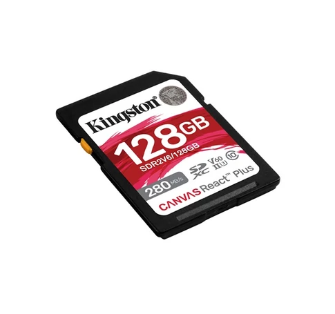 KINGSTON Memóriakártya SDXC 128GB Canvas React Plus UHS-II 280R/100W U3 V60