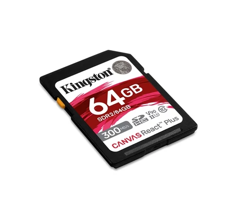 KINGSTON Memóriakártya SDXC 64GB Canvas React Plus UHS-II 300R/260W U3 V90