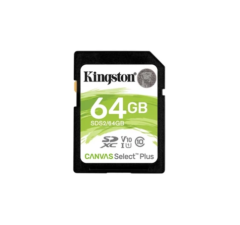 KINGSTON Memóriakártya SDXC 64GB Canvas Select Plus 100R C10 UHS-I U1 V10