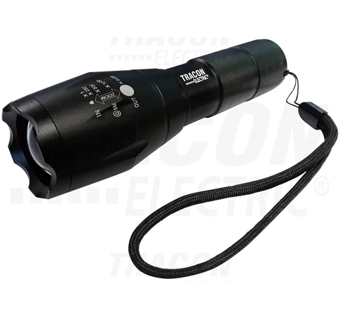 Akkumulátoros ledes kézi lámpaállítható fókusszal  4,5 W, 500 lm, 3 h, 3,7 V, 1500 mAh 18650 Li-Ion