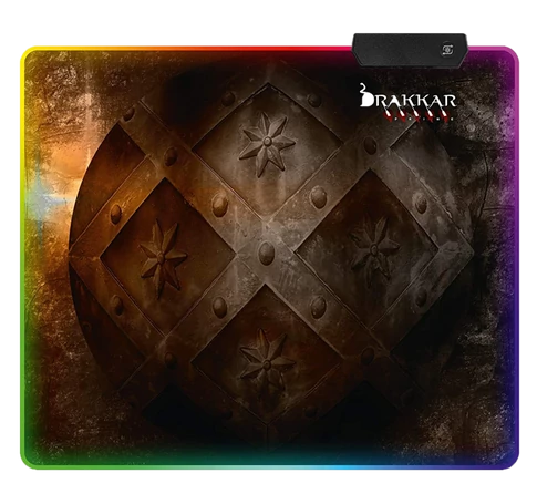 KONIX - DRAKKAR PC Hetland L Gaming Egérpad 320x270mm, Színes RGB LED