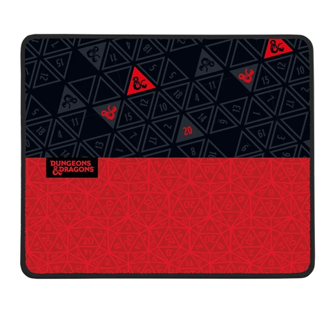 KONIX - DUNGEONS & DRAGONS Gaming Egérpad 49x49x270mm, Fekete-Piros