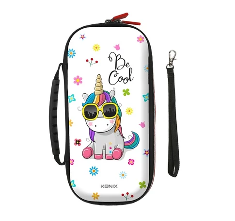 KONIX - UNIK " Be Cool" Nintendo Switch/Lite Utazó Tok, Színes