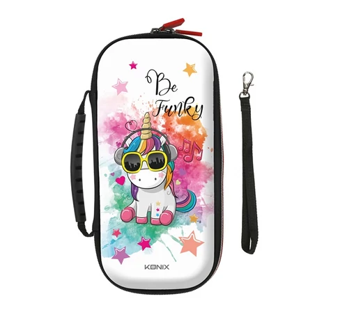 KONIX - UNIK " Be Funky" Nintendo Switch/Lite Utazó Tok, Színes