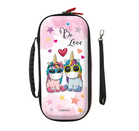 KONIX - UNIK " Be Love" Nintendo Switch/Lite Utazó Tok, Színes