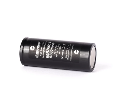 KeepPower 26650 3,7V 5200mAh védett Li-ion akkumulátor 15A