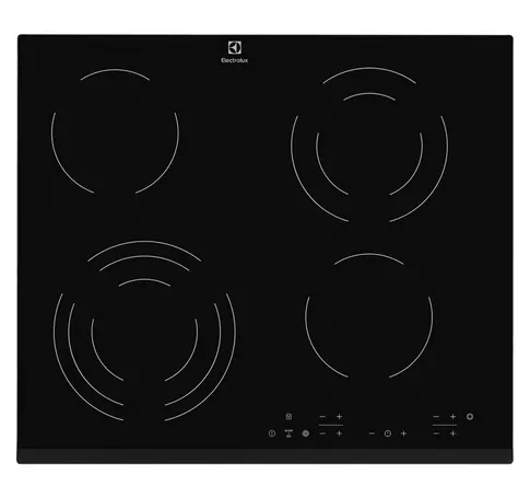 Electrolux EHF6343FOK főzőlap Fekete Beépített 60 cm Kerámia 4 zóna