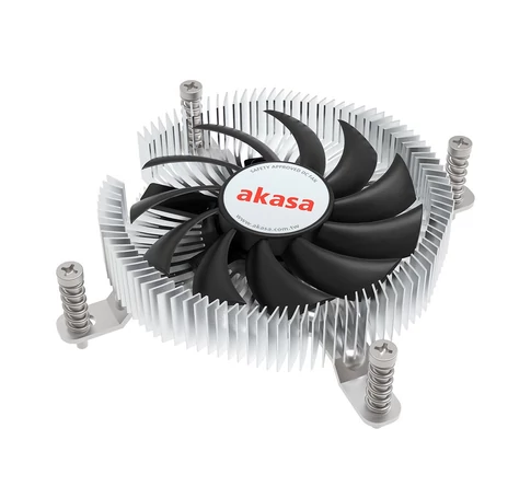 Akasa Intel LGA1700 Processor Hybrid cooler 7.5 cm Aluminium, Black 1 pc(s)
