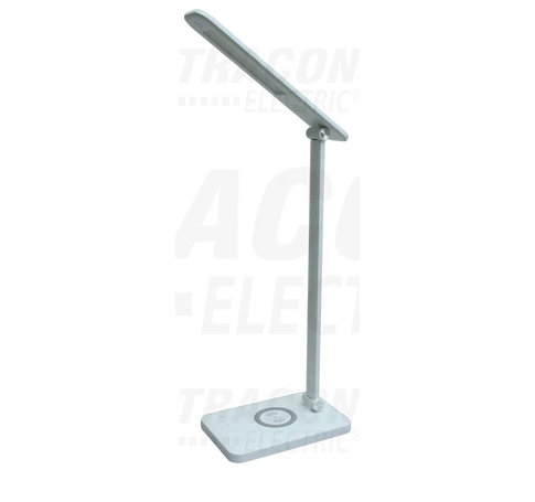 LED asztali lámpa,szab.fényerő,színhőm,vezetéknélk.töltő  100-240V, 50HZ, 7W, 550lm, 2700-5700K, EEI=G