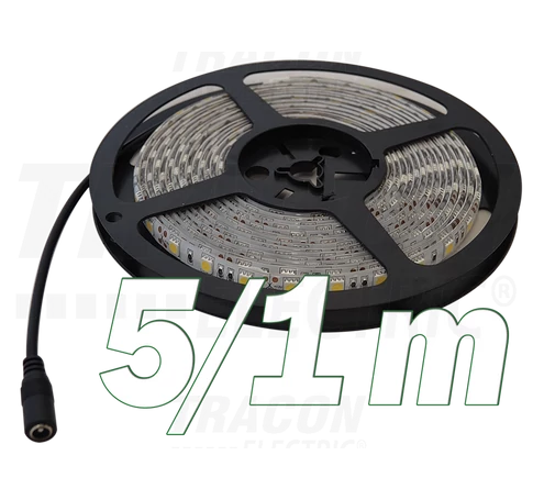 LED szalag, beltéri  SMD3528,120LED/m,9,6W/m,360lm/m,W=8mm,4000K,IP20,EEI=G