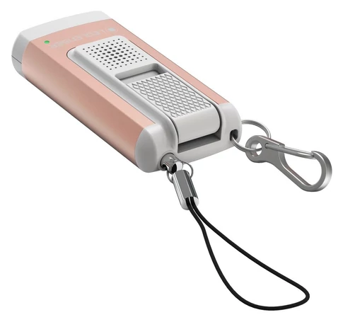 LEDLENSER K6R biztonsági tölthető kulcstartós lámpa/riasztóval Li-ion 400lm rózsa-arany