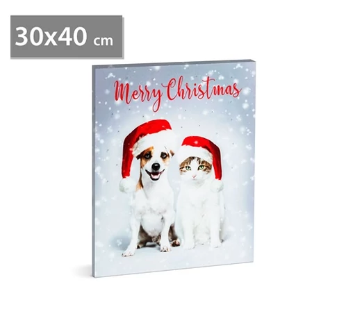 Family Christmas 58452 LED FALI KÉP 30 X 40 CM