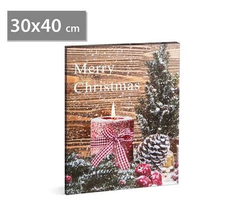 Family Christmas 58459 LED FALI KÉP 40 X 30 CM