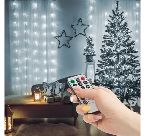 Family Decor 58904B LED FÉNYFÜGGÖNY 3X1 M HIDEGFEHÉR