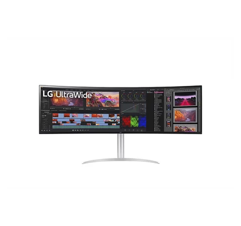LG Ívelt Nano IPS monitor 49" 49WQ95C-W, 5120x1440, 32:9, 400cd/m2, 5ms, 2xHDMI/DisplayPort/USB-C/2xUSB, hangszóró