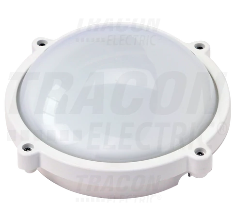 Védett, műanyag házas LED hajólámpa, kerek forma  230 VAC, 50 Hz, 8 W, 710 lm, 4000 K, IP65, EEI=F