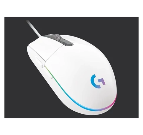 LOGITECH Egér - G102 Lightsync Vezetékes Gaming, Fehér