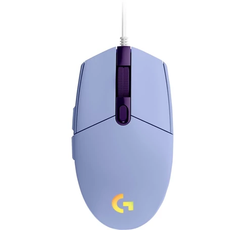 LOGITECH Egér - G102 Lightsync Vezetékes Gaming, Lila