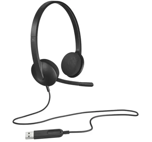 LOGITECH Fejhallgató 2.0 - H340 USB Mikrofonos, Fekete