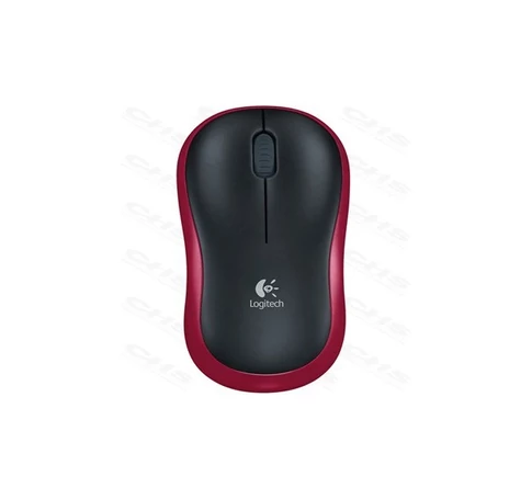 LOGITECH Egér - M185 Vezeték Nélküli Optikai Nano, Piros