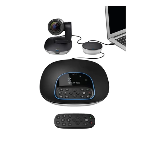LOGITECH Webkamera - Group 1080p Mikrofonos Kihangosító Hub Távirányító Fali/Asztali Rögzítő