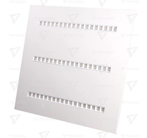 Sávos LED panel, négyzet, fehér  230V,50Hz, 40W, 4000lm, 4000K,UGR<16, IP40, 595x595mm, EEI=F