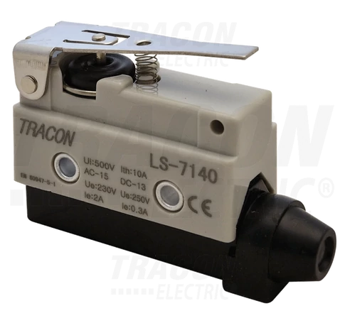 Helyzetkapcsoló, rugószáras  1xCO, 2A/230V AC-15, 0,3A/250V DC-13, 46mm, IP40