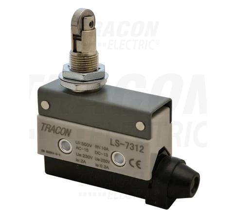 Helyzetkapcsoló, görgős  1xCO, 2A/230V AC-15, 0,3A/250V DC-13, 90°, IP40
